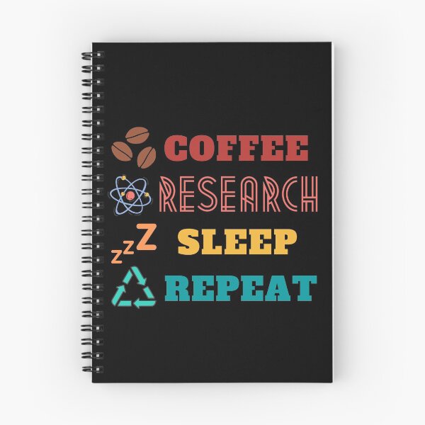 Item preview, Coffee research sleep repeat vintage sunset colors designed and sold by StarlightTales.