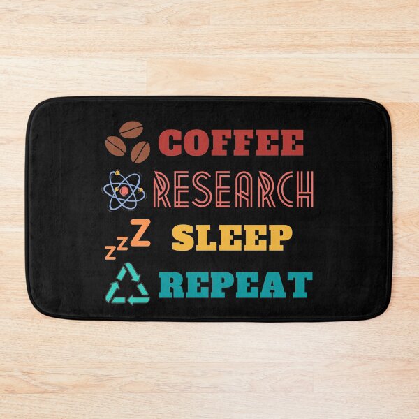 Item preview, Coffee research sleep repeat vintage sunset colors designed and sold by StarlightTales.