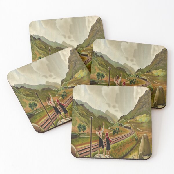 Item preview, retro classic Western Highlands poster designed and sold by CorasPosters.