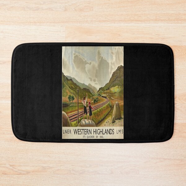 Item preview, retro classic Western Highlands poster designed and sold by CorasPosters.