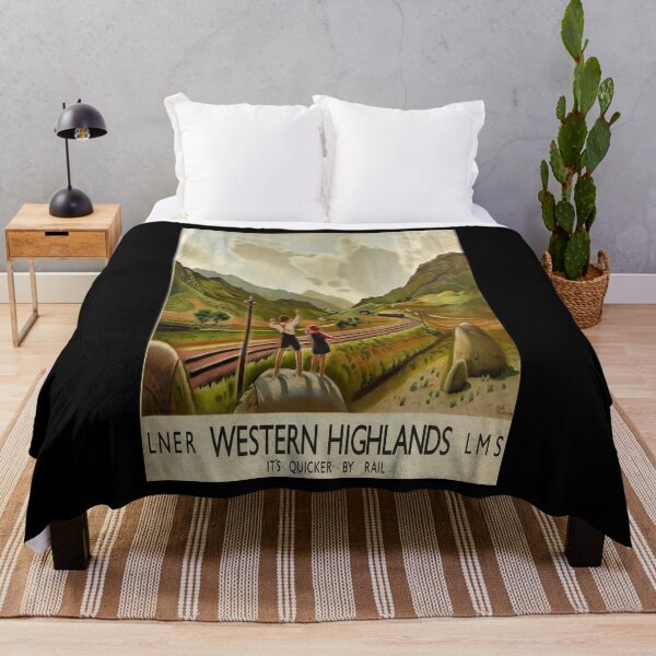 Item preview, retro classic Western Highlands poster designed and sold by CorasPosters.