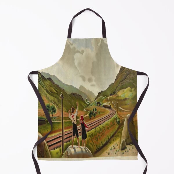 Item preview, retro classic Western Highlands poster designed and sold by CorasPosters.