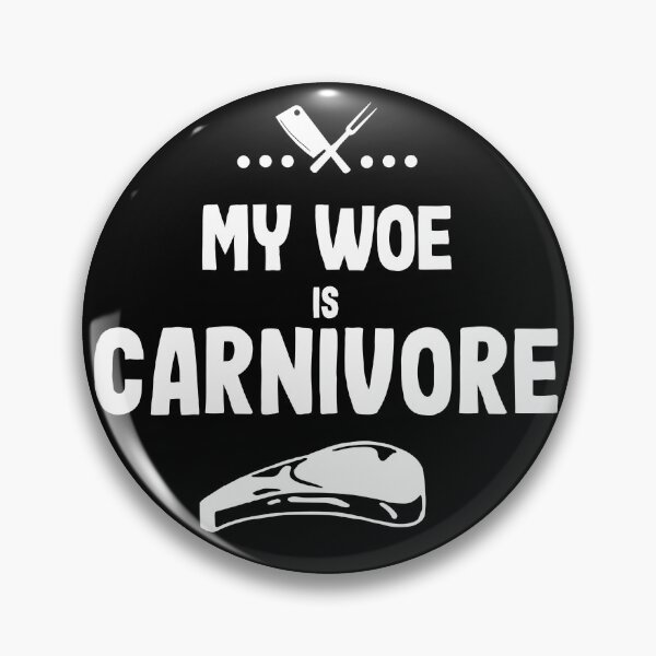 Item preview, My woe is carnivore black and white designed and sold by PurrfectCorner.