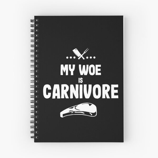 Item preview, My woe is carnivore black and white designed and sold by PurrfectCorner.