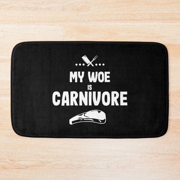 Item preview, My woe is carnivore black and white designed and sold by PurrfectCorner.