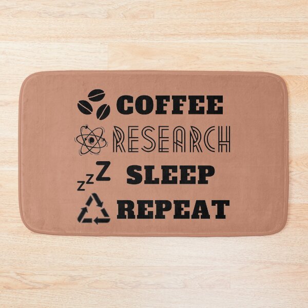 Item preview, Coffee research sleep repeat in classic black designed and sold by StarlightTales.