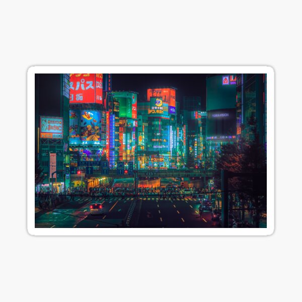 The Future - Tokyo Japan Night Photo Sticker