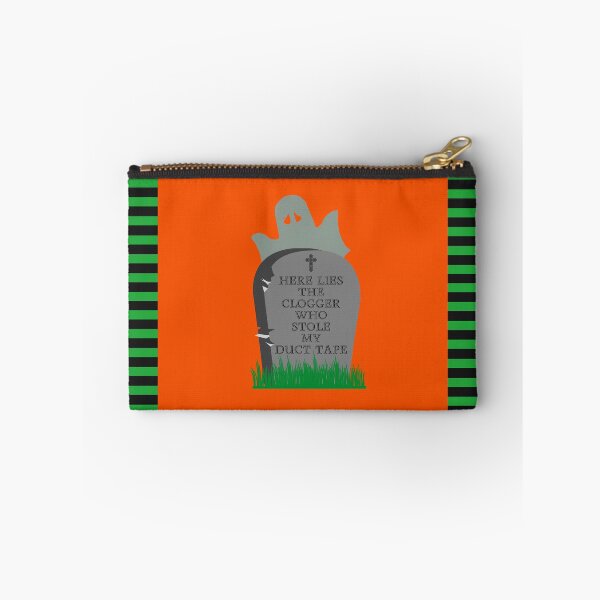 Item preview, Halloween clogger tombstone ghost duct tape orange designed and sold by GrammarDance.