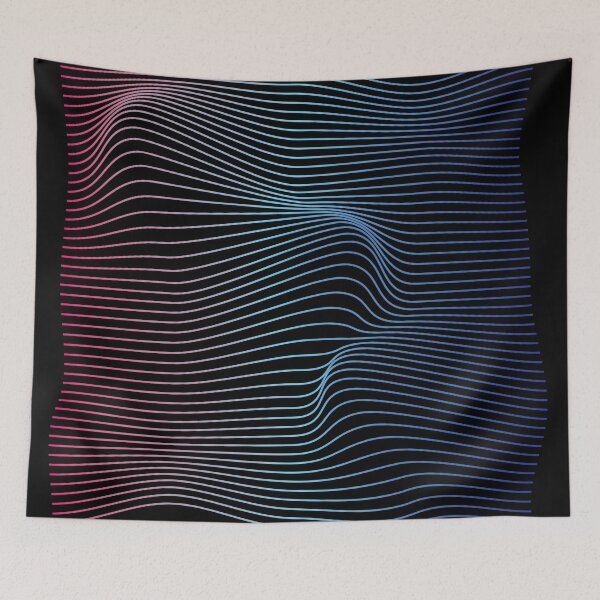 Item preview, distorted lines on black  designed and sold by venus-ian.