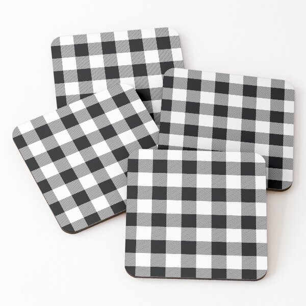 Item preview, Black and White Buffalo Check Plaid Pattern designed and sold by thelustrous.