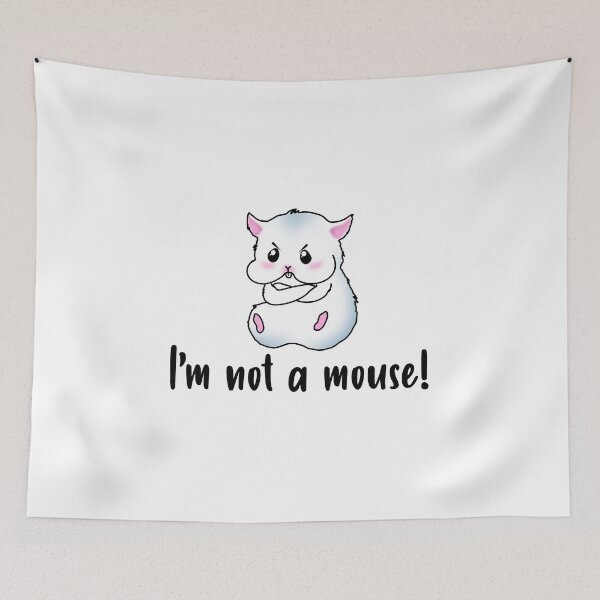 Item preview, I'm Not A Mouse! A Grey Hamster With An Angry Facial Expression designed and sold by Paulina Vanlife.