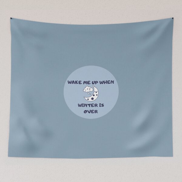 Item preview, Wake Me Up When Winter Is Over Moon Sleeping designed and sold by JessyDesigns.