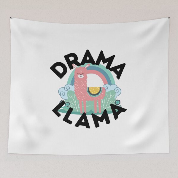 Item preview, Drama Llama Design Pink & Teal  designed and sold by LaureMel.