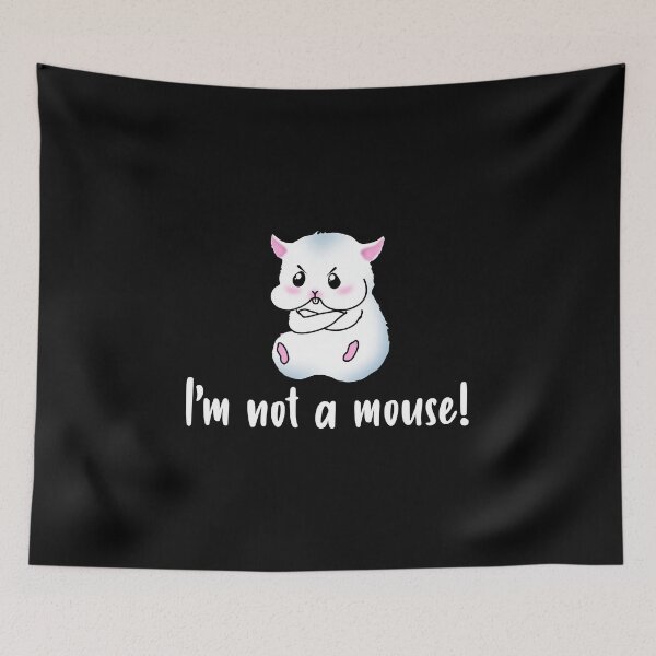 Item preview, I'm Not A Mouse! A Grey Hamster With An Angry Facial Expression designed and sold by Paulina Vanlife.