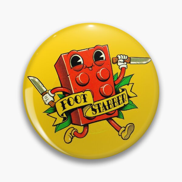Foot Stabber Vintage Cartoon Pin