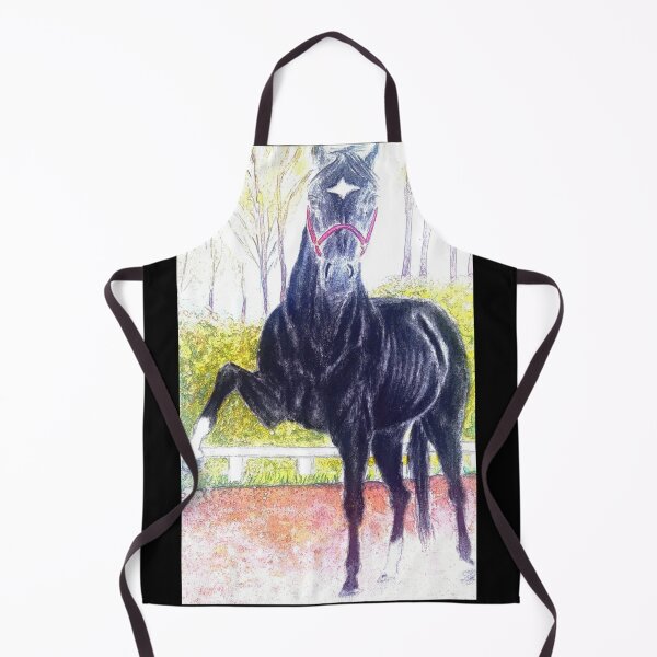 Item preview, Black horse playing painting designed and sold by horseaddicted.