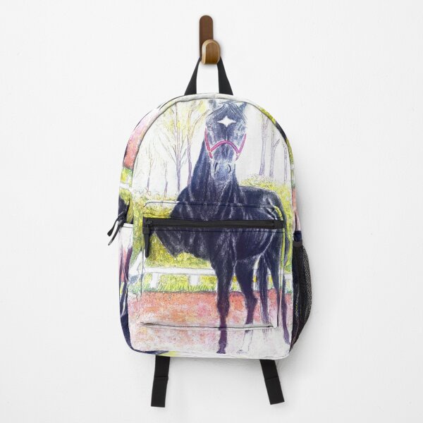 Item preview, Black horse playing painting designed and sold by horseaddicted.