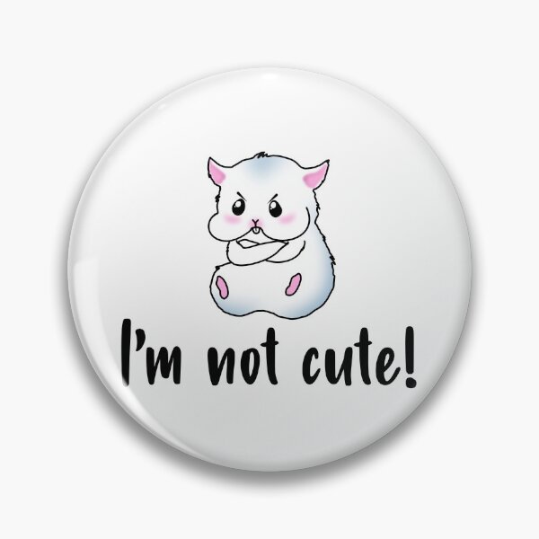 Item preview, I'm Not Cute! A Grey Hamster With An Angry Facial Expression designed and sold by Paulina Vanlife.