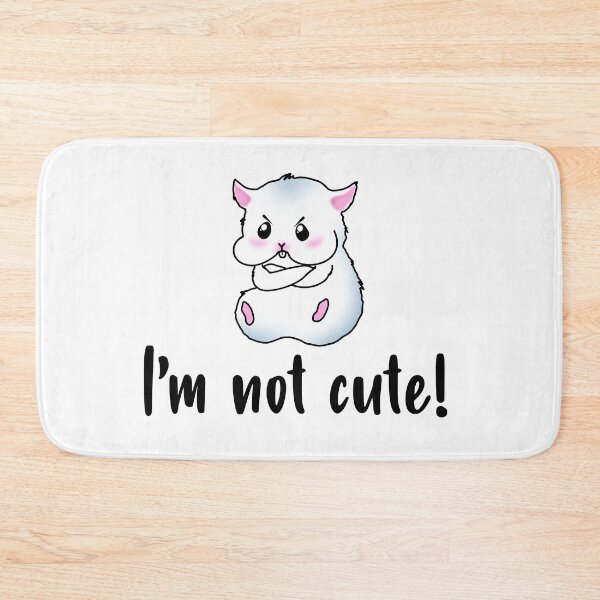 Item preview, I'm Not Cute! A Grey Hamster With An Angry Facial Expression designed and sold by Paulina Vanlife.