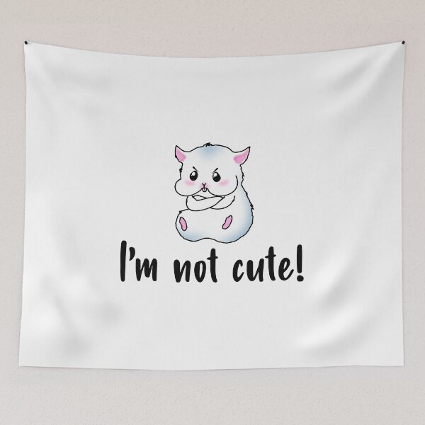 Item preview, I'm Not Cute! A Grey Hamster With An Angry Facial Expression designed and sold by Paulina Vanlife.