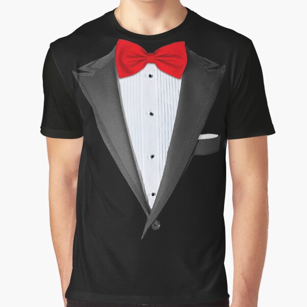 Realistic Tuxedo Shirt Graphic T-Shirt