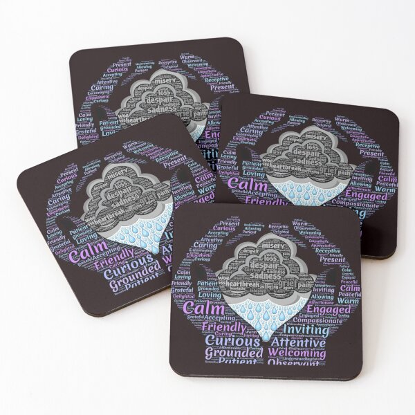 Item preview, Hands Typography Calm Friendly designed and sold by WoodburyLake.