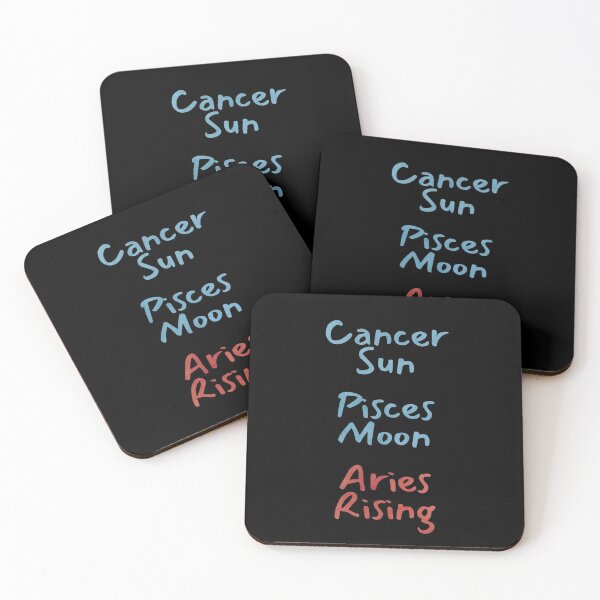 Item preview, Cancer Sun Pisces Moon Aries Rising Text designed and sold by leomooncreates.