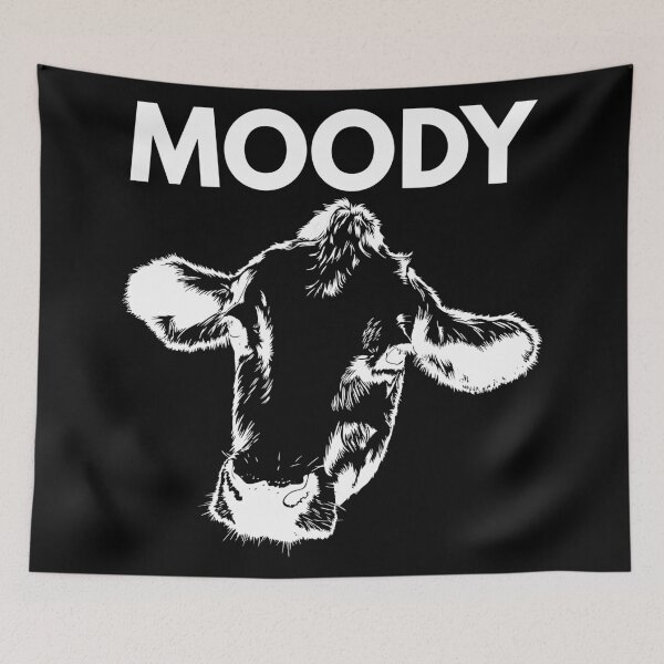 Item preview, Moody Cow in White designed and sold by foramelie.