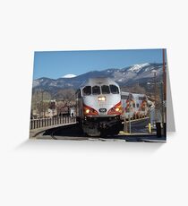New Mexico Railrunner, November, Santa Fe, New Mexico Greeting Card