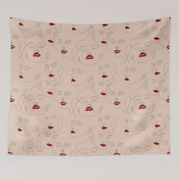 Item preview, Beautiful Faces in Continuous Lineart  designed and sold by dyesandpigments.