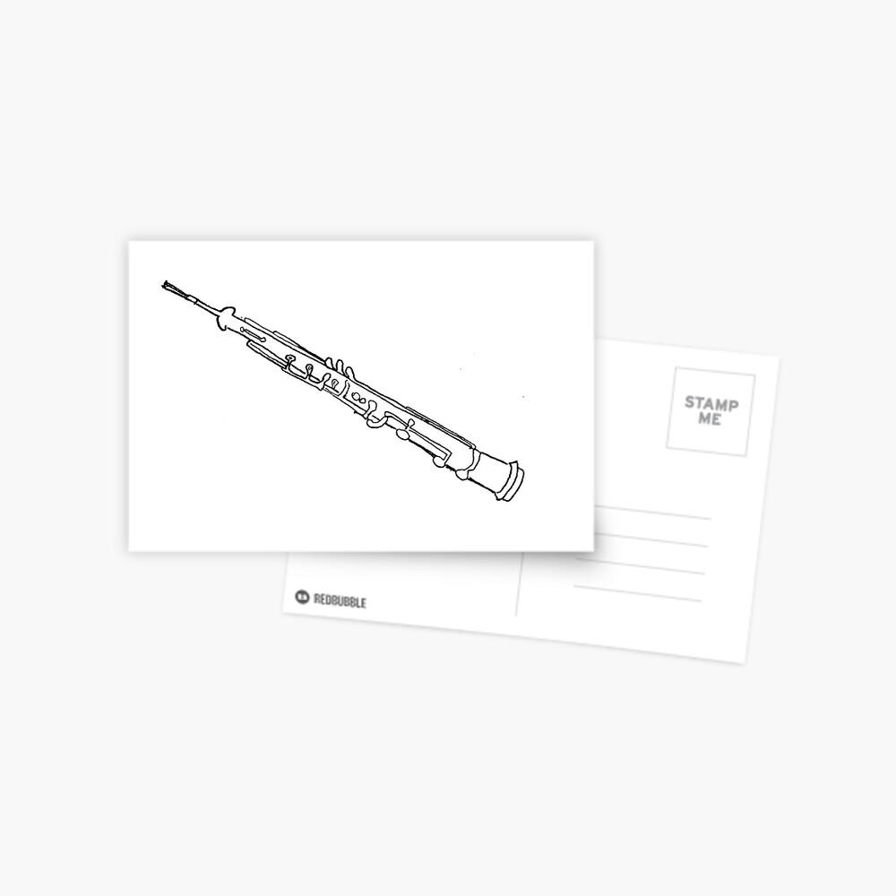 oboe clipart blanco y negro