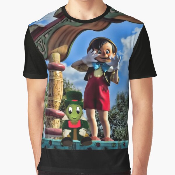 PINOCCHIO AND JIMMY CRICKET (VERSION THREE)(A FAVORITE MEMORY OF MINE) PICTURES-CARDS-PILLOWS-TOTE BAGS-ECT.. Graphic T-Shirt
