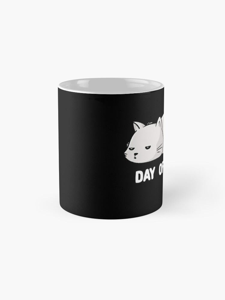 Funny Cat Mug Catitude Two Sided Lazy Sleeping Black Cat Cup Coffee  Caffeine Addict Humorous Mug Kitten Owner Gift 