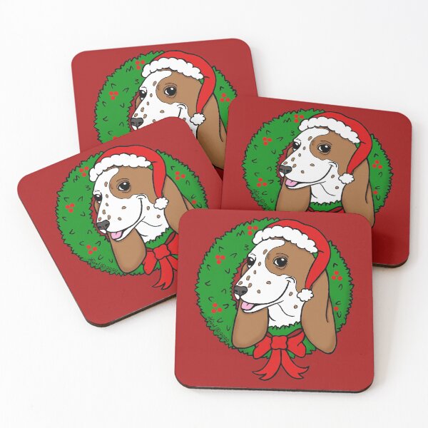 Item preview, Christmas Basset designed and sold by sharkbait83.