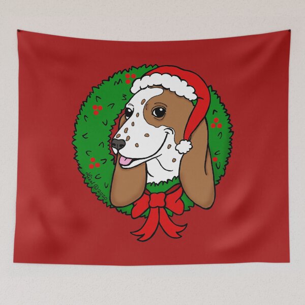Item preview, Christmas Basset designed and sold by sharkbait83.