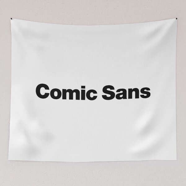 Item preview, Comic Sans in Helvetica (black) designed and sold by dudethecreator.