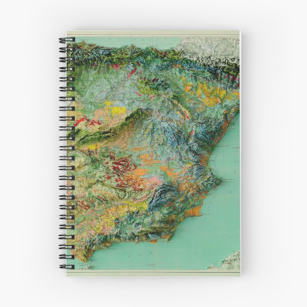 Item preview, 1966 Spain Relief Map 3D digitally-rendered designed and sold by ThinkAboutMaps.