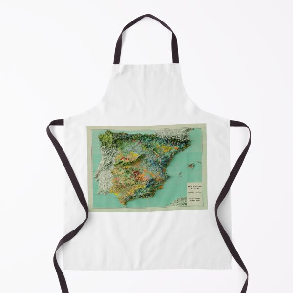 Item preview, Mapa en relieve de España de 1966 renderizado digitalmente en 3D designed and sold by ThinkAboutMaps.