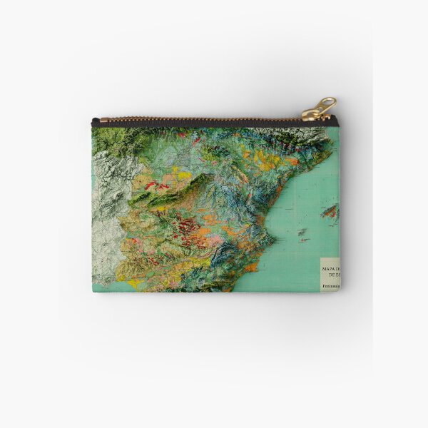 Item preview, 1966 Spain Relief Map 3D digitally-rendered designed and sold by ThinkAboutMaps.