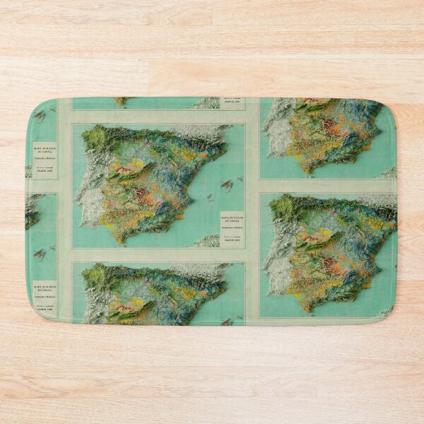 Item preview, Mapa en relieve de España de 1966 renderizado digitalmente en 3D designed and sold by ThinkAboutMaps.