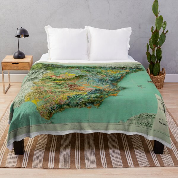 Item preview, 1966 Spain Relief Map 3D digitally-rendered designed and sold by ThinkAboutMaps.