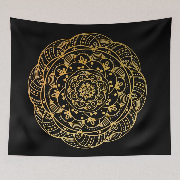 Item preview, Golden Blend Flower Burst Mandala designed and sold by Stacia Boyd.
