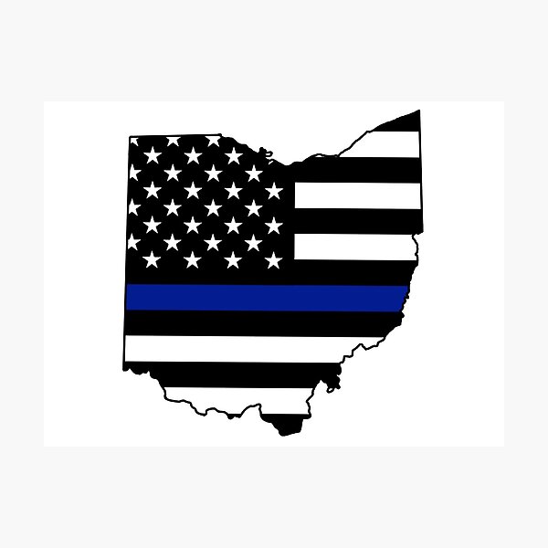 Artikelvorschau, Ohio Blue Line Flagge entworfen und verkauft von condog313.