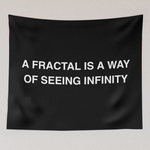 Item preview, Fractal infinity Benoit Mandelbrot quote designed and sold by PG Illustration.