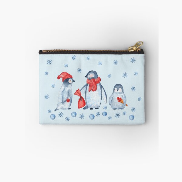 Item preview, Penguins family and snowflakes  designed and sold by Flowersforbear.