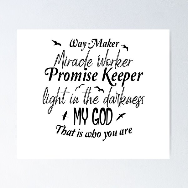 Way maker lettering Poster by PearlOfGod