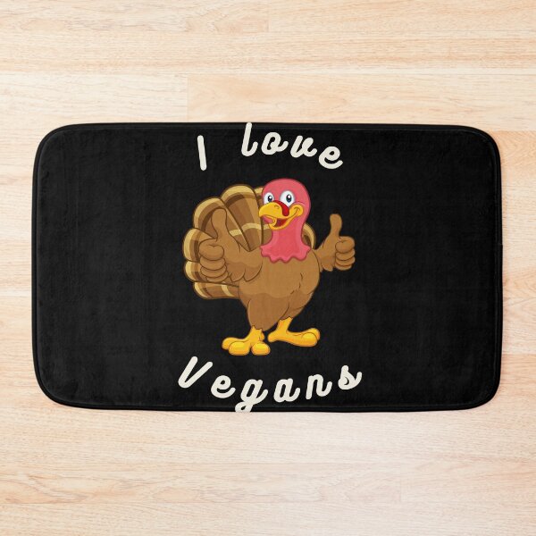 Item preview, I Love Vegans Turkey Happy Thanksgiving Holiday designed and sold by RGVDesigns.