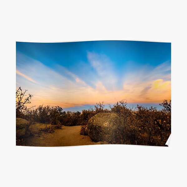 Sunset Rays on the Trail Poster