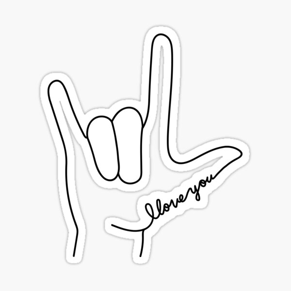  Sign Language I Love You Sticker For Sale By Annmk Redbubble