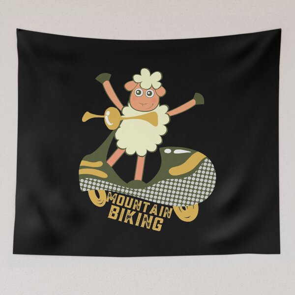 Item preview, Mountain biking sheep designed and sold by EmotionArt.